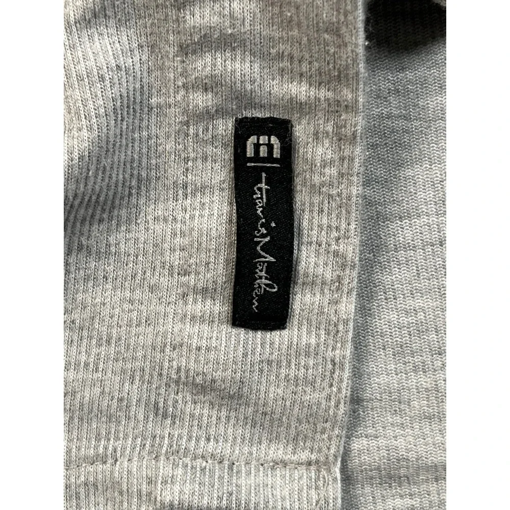 Travis Mathew Long Sleeve Button Shirt 3XL gray Waffle knit performance poly New